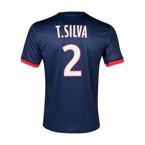 13-14 PSG #2 T.Silva Home Soccer Jersey Shirt - Click Image to Close